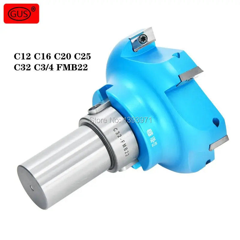 

1 set C12 C16 C20 C25 C32 C3 / 4 FMB22 tool holder + BAP400R 80 100 22 6T aluminum, milling cutter head + 10pcs APKT1604