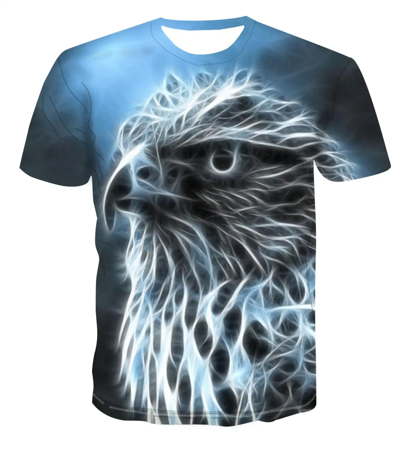 Лето 2020 горячая Распродажа футболка с 3D принтом Орел модная животным орлом