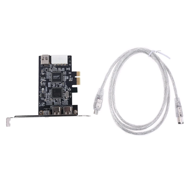 

PCIe 3 Ports Firewire Cable Expansion Card PCI Express 1394B & 1394A TI XIO2213B Chipset Adapter Dropshipping