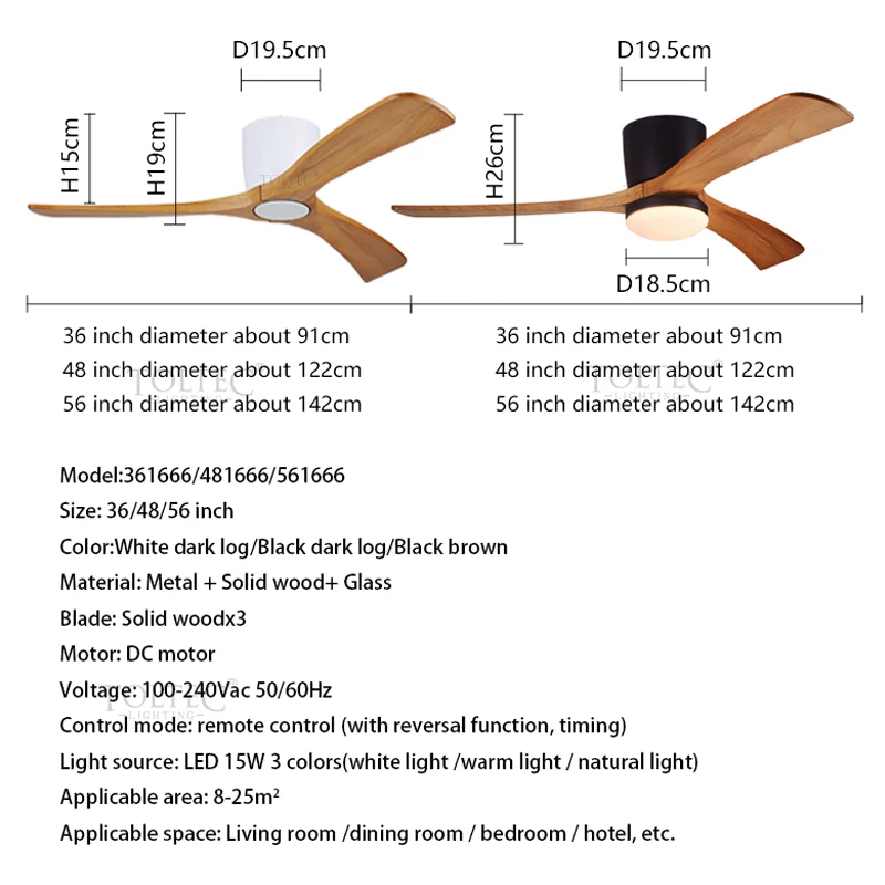 Потолочный вентилятор 56 дюймов низкий напольный черный Dc с дистанционным