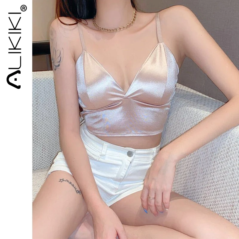 

Women Sexy Satin Silk Bra Female Longline Push Up Seamless Bralette Crop Tops Plus Size Lingerie Underwear Brassiere