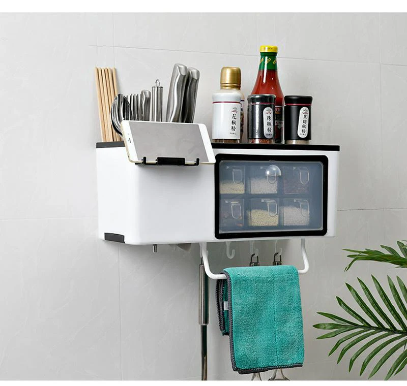 Перфоратор для пластика настенный стеллаж кухни многофункциональный ящик