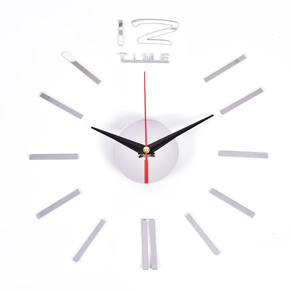 3D наклейки на большие настенные часы зеркальные Стикеры сделай сам декор для