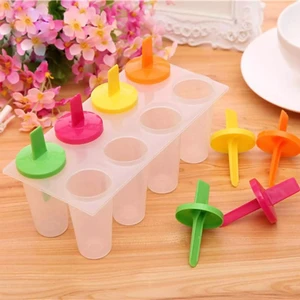 8 in 1 Ice Cream Mold Frozen Popsicle Mold Kitchen Tool Popsicle Stick and Bracket Popsicle Mold Block