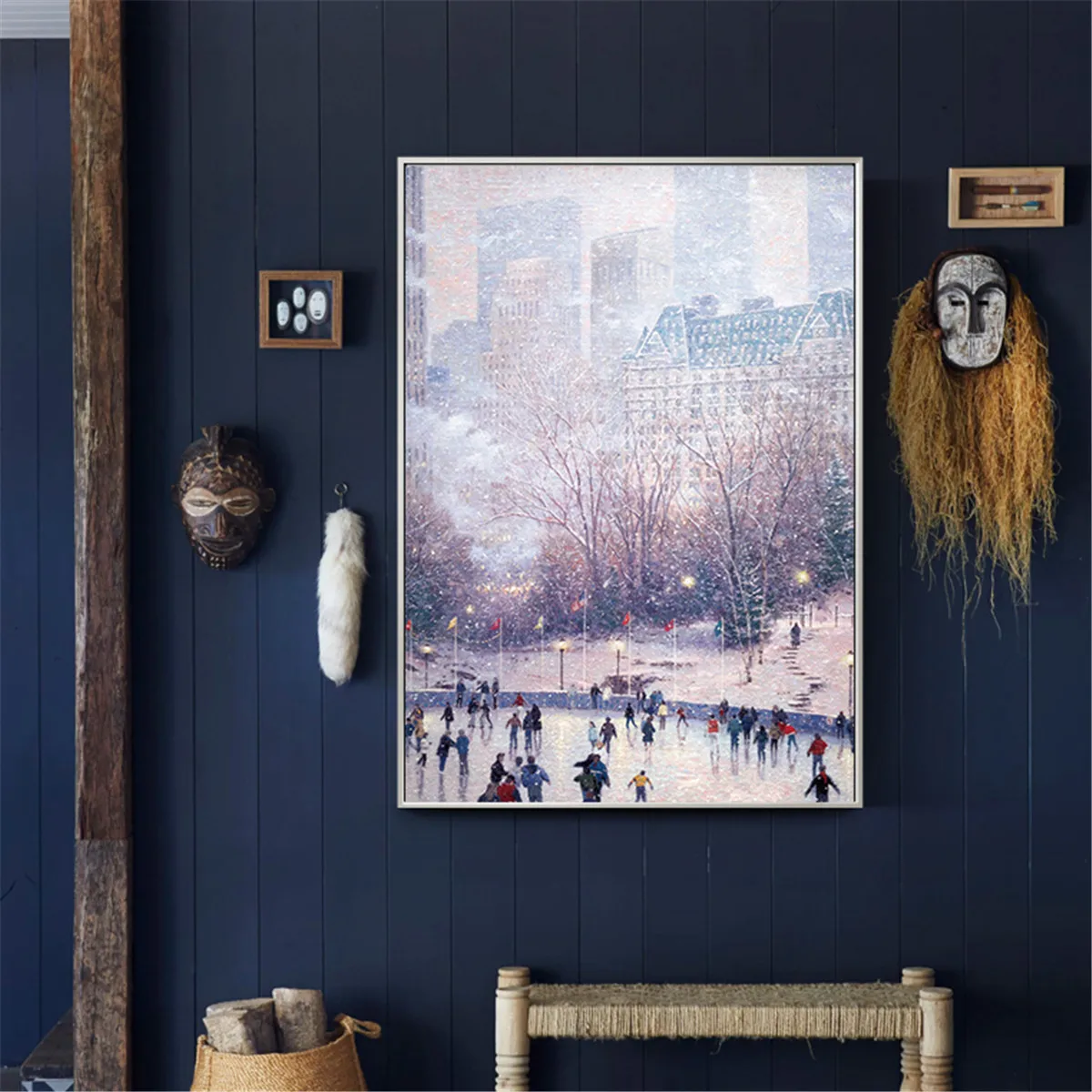 Настенная картина с рисунком в виде пейзажа|Рисование и каллиграфия| |