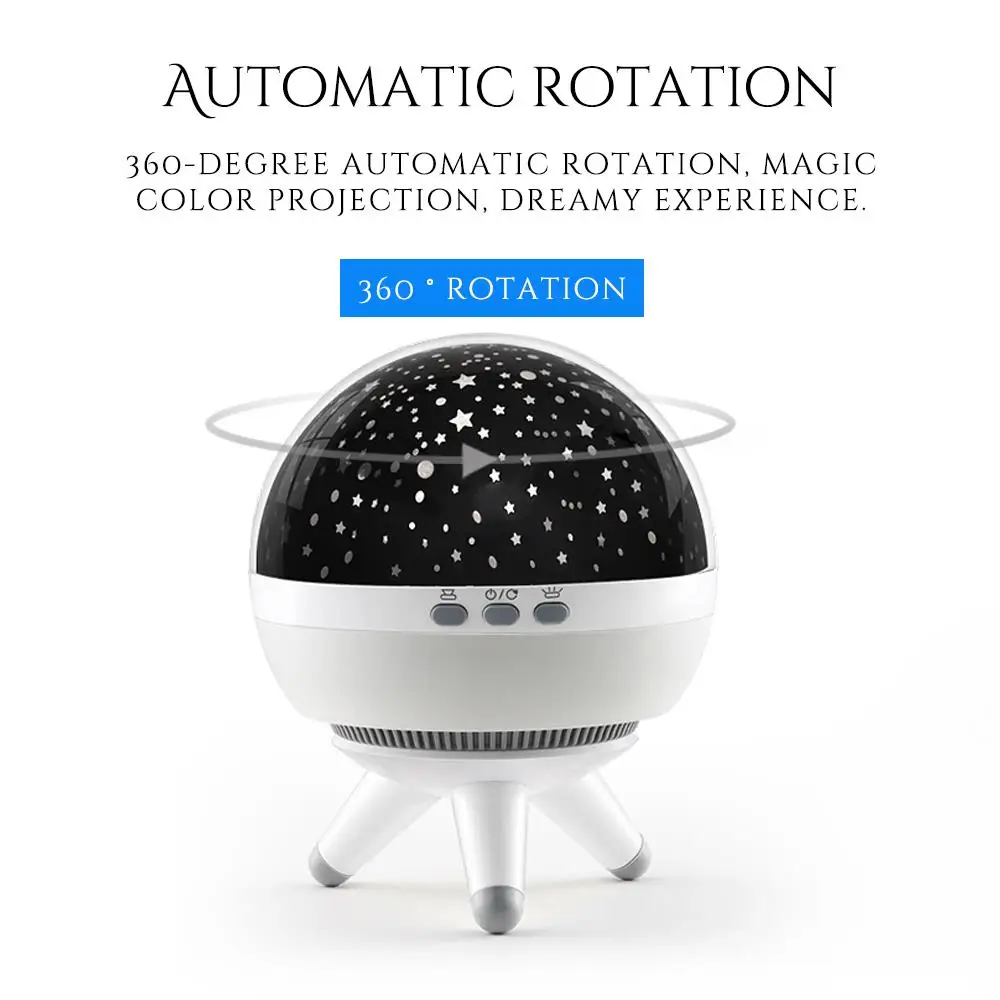 

Creative Ocean World Rotating Night Light Lamp Projection Children Kids Party Multi-Color Display Holidays Romantic 15*15*17cm