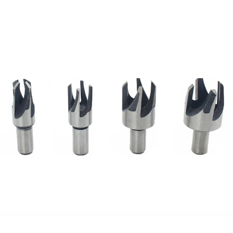 

1 Set Wood Plug Cutting Tool Drill Straight and Tapered Taper 5/8 "1/2" 3/8 "1/4