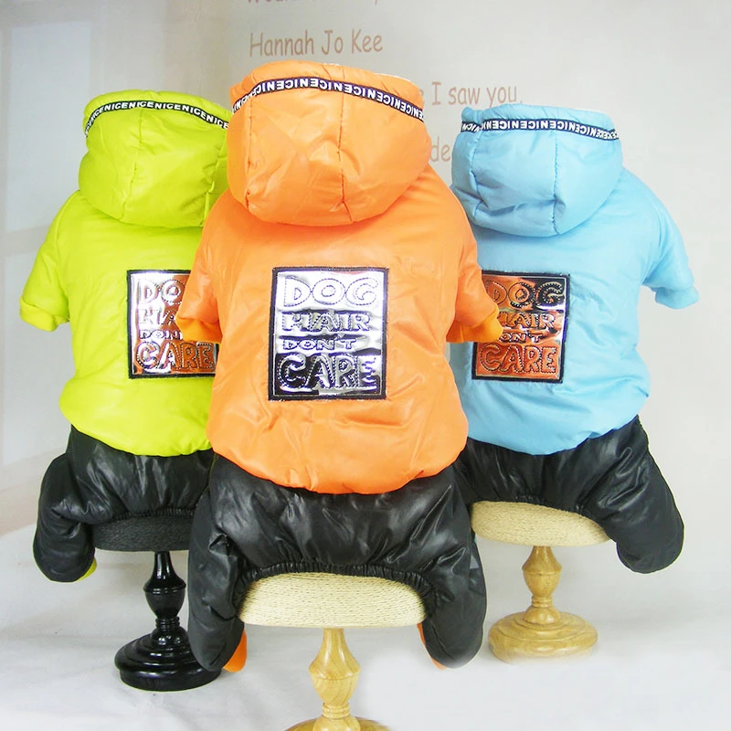 Зимняя одежда для собак утепленная флисовая толстовка теплый комбинезон парка