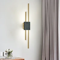 sarok modern wall lamps marble wall light sconces led copper lamp body luxury decorative for tv background bedroom living room