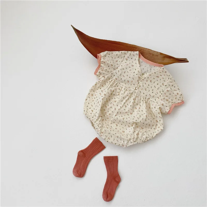 MILANCEL baby girls clothes infant playsuit vintage bodysuits loose style outfit | Мать и ребенок