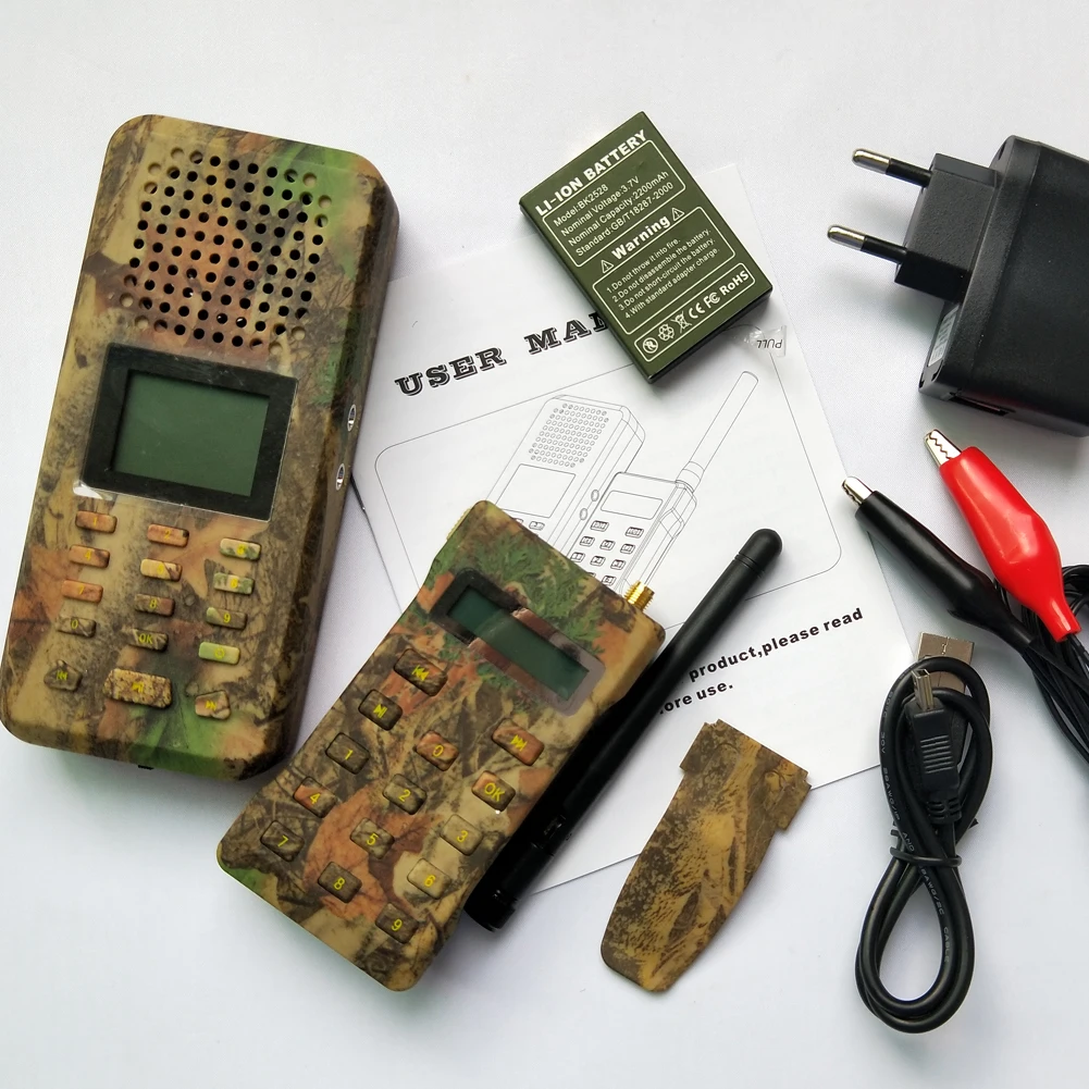 

Outdoor Hunting Bird Caller MP3 With Remote Control EU Plug Built-In Bird Voices Predator Sound Caller Camouflage Color