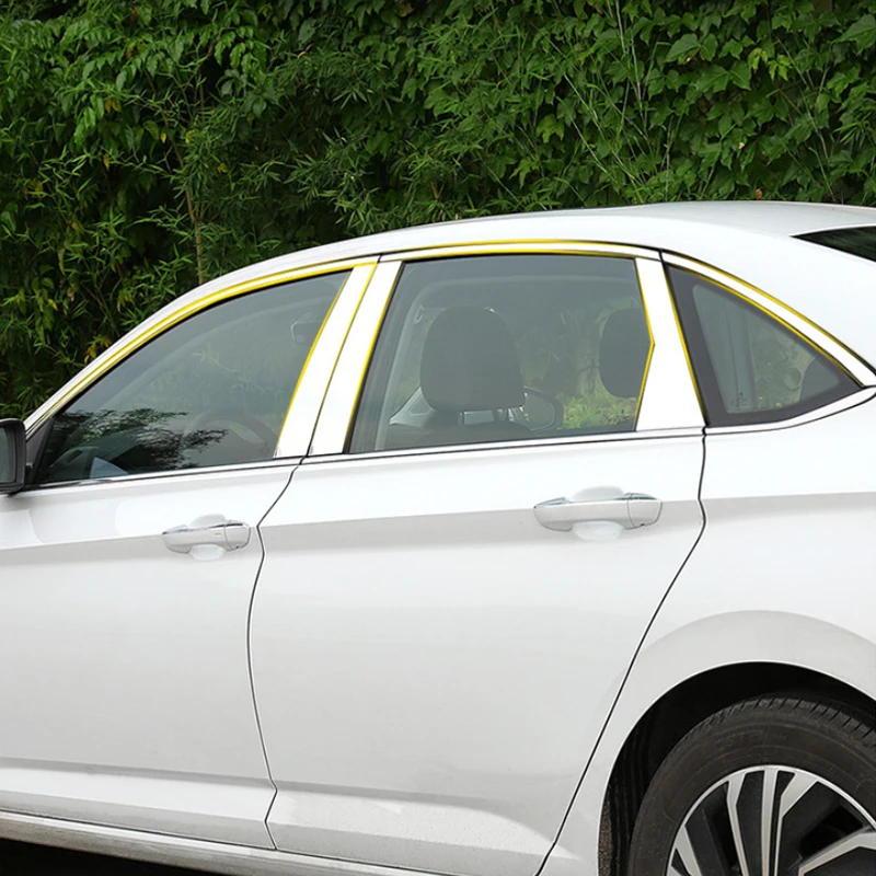 

Car Styling Column Sticker For Volkswagen Jetta A7 2019-Present Window Trim Cover Exterior Body Decoration Chrome Accessories