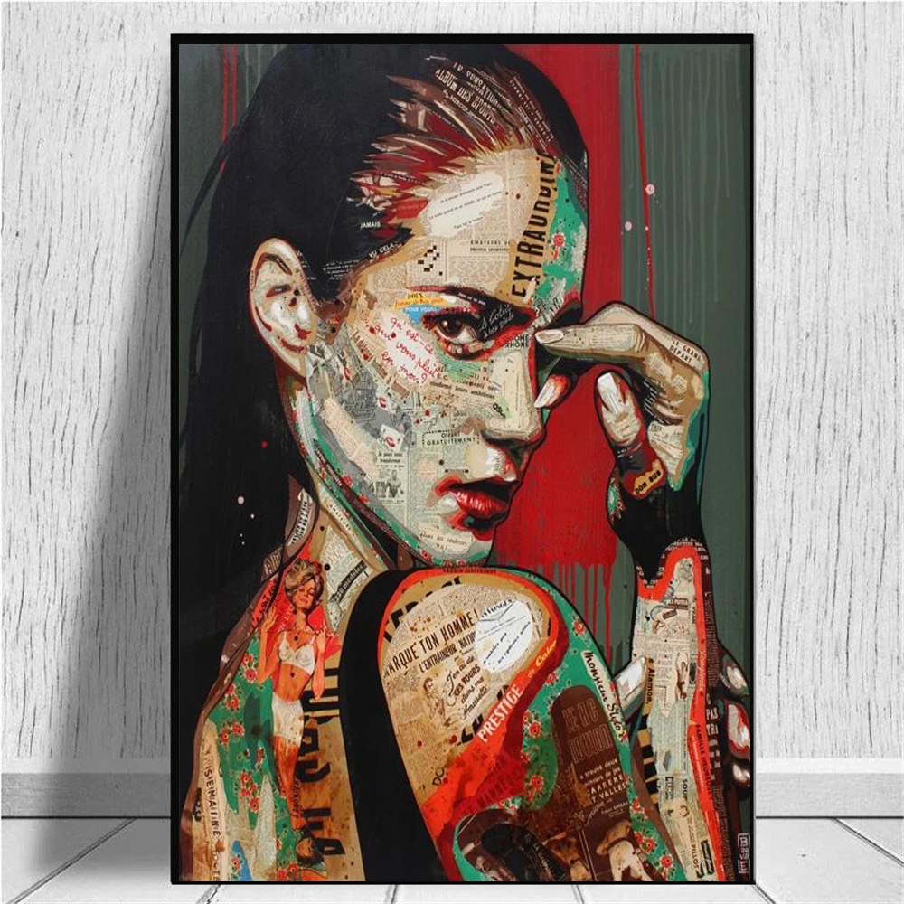 

Fashion Art Poster Teen Girl Room Decor Canvas Painting Woman Figure Art Canvas Painting Sexy Lady On Prints Frameless