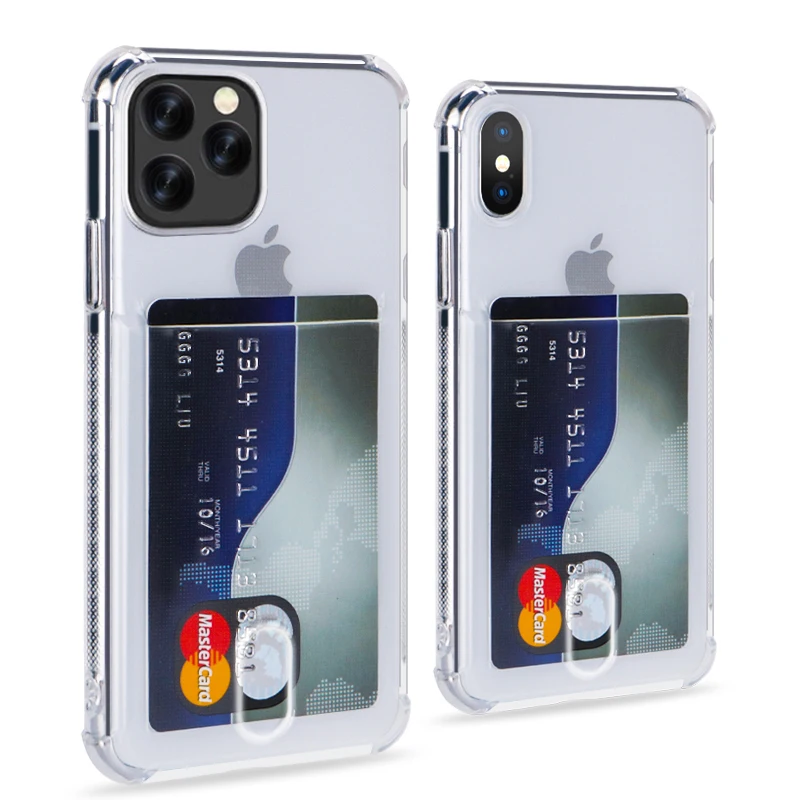 Чехол с тяжелой защитой для iPhone 11 Pro X XR XS Max 6 6S 7 8 Plus, прозрачный чехол с отделением для карт, мягкий чехол для huawei mate 30 Pro P20 P30 Lite