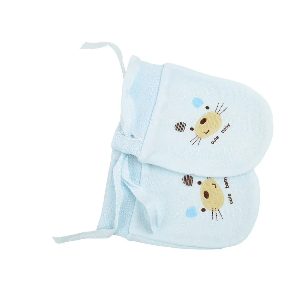 

Spring 0-3months 100% Cotton Baby Proof Gloves Neonatal Gloves Comfortable Breathe Freely Baby Gloves Newborn Baby Mitten