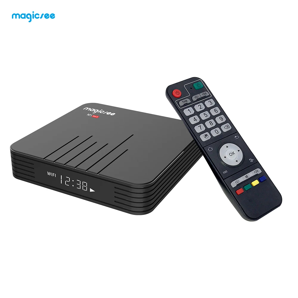 ТВ-приставка Magicsee N5 MAX Android 9 0 4 Гб ОЗУ 128 ПЗУ четырехъядерный медиаплеер Amlogic S905X3 2 4G
