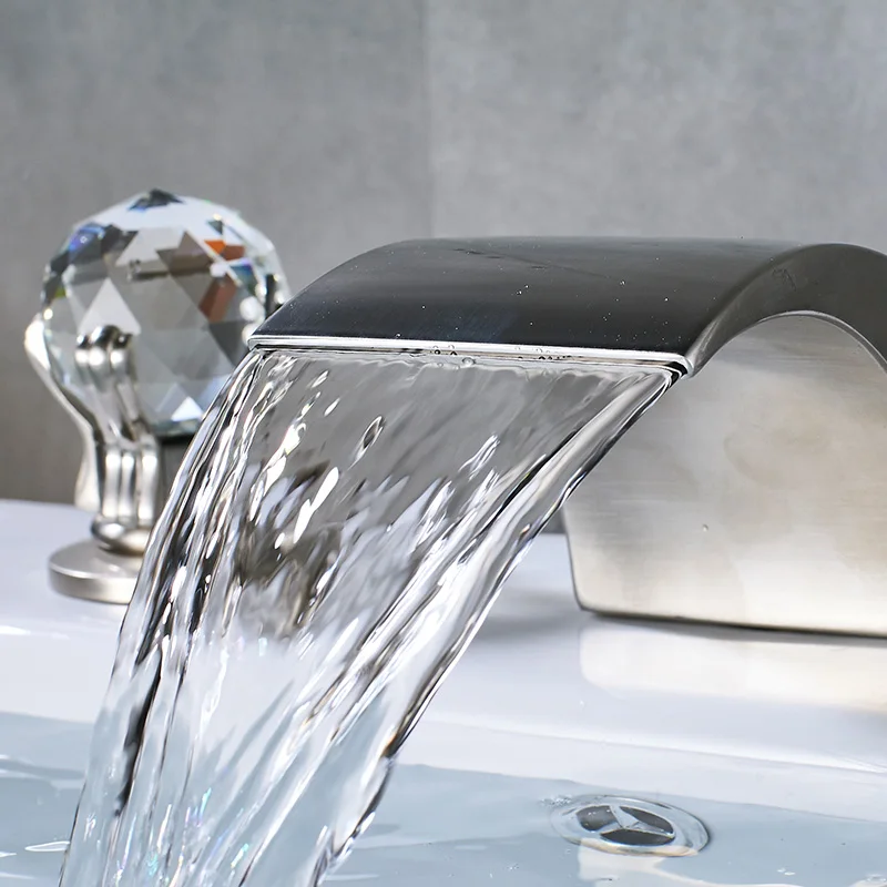 Imitation Waterfall Water Bathroom Sink Faucet Double Handle Basin Deck Installation Hot And Cold Bathtub | Обустройство дома