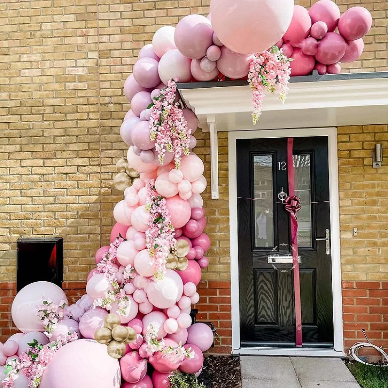 

Christmas Pink Balloon Arch Kit Garland Bow Wedding Decor Baby Shower Girl Birthday Adult Bachelorette Party Many Styles Choice