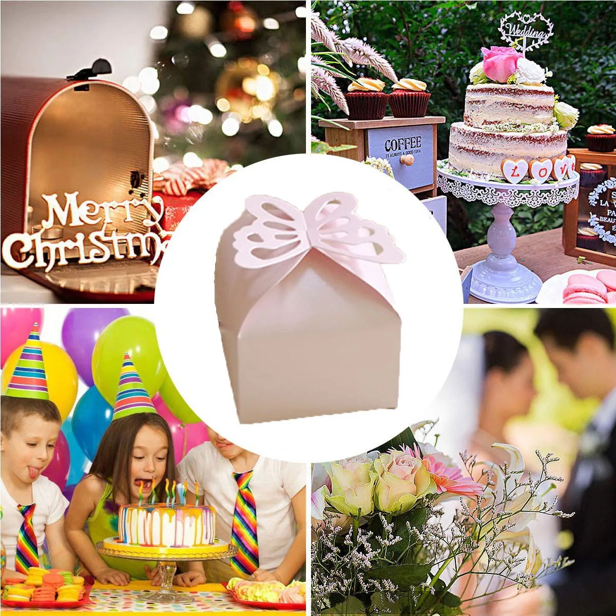 

1 Pieces Butterfly Candy Box, Wedding Favors Sugar Boxes, Baby Showers Kids Party Gifts Table Decoration Packaging, Sweet Boxes