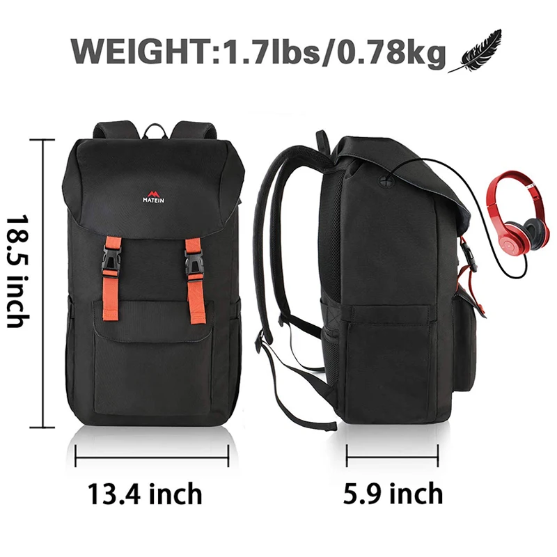 Рюкзак Matein для мужчин и женщин 17 дюймов водонепроницаемый рюкзак ноутбука из
