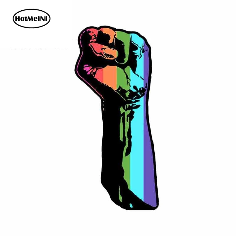 HotMeiNi 13 см x 6 для Lgbtq противостоит кулаку Гей Гордость Радужная Виниловая наклейка
