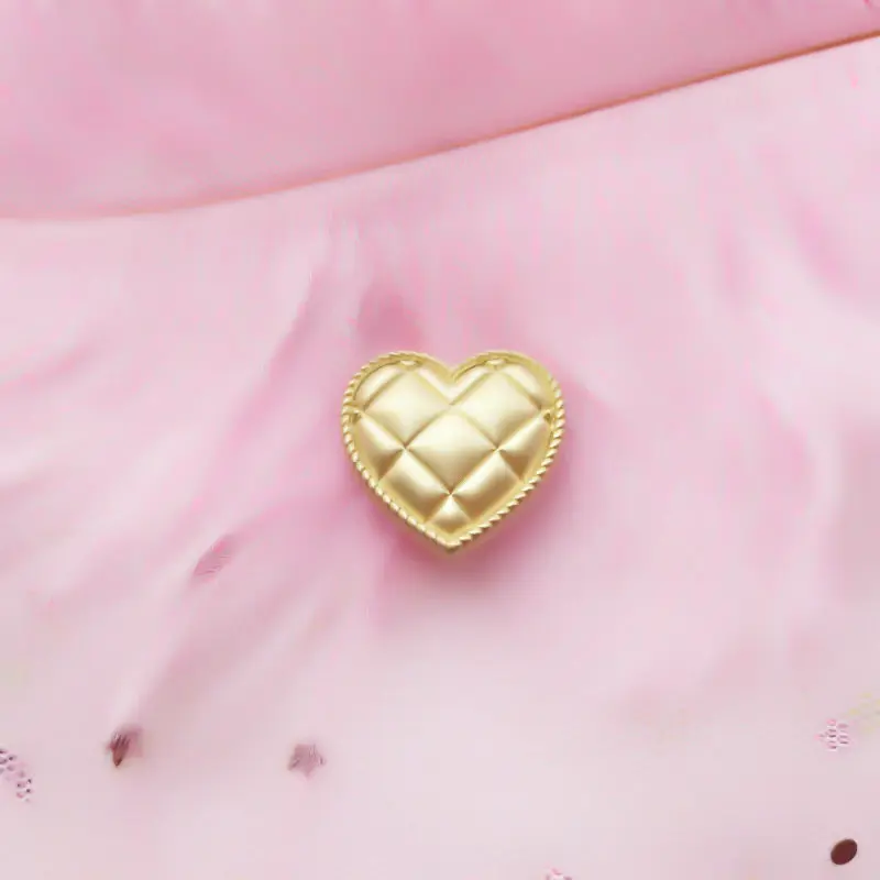 

20pcs/lot High Quality One-Hole Heart Buttons Sewing-On Golden Metal Buttons For Clothes Bag Fashion Craft DIY Decoration
