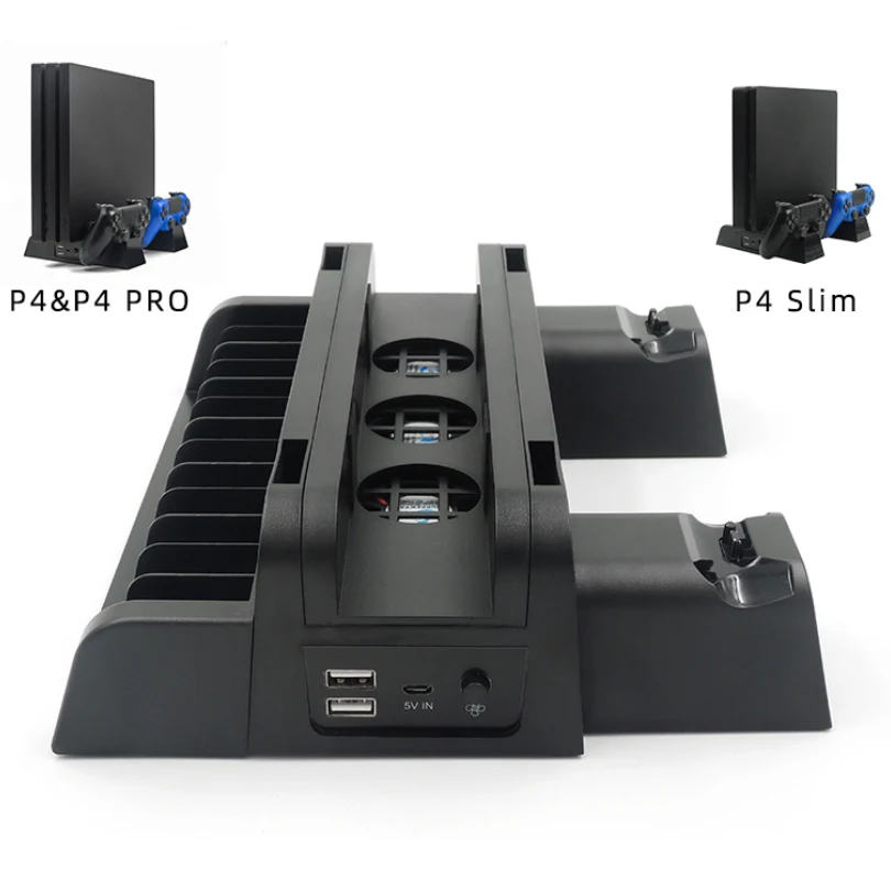 Док-станция Slim Pro для контроллеров Sony Playstation 4/Slim/Pro база охлаждающих вентиляторов