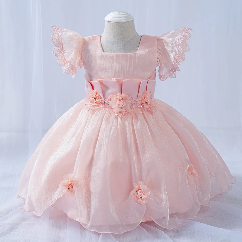 

Newborn Baptism 1st Birthday Dress For Baby Girl Clothes Princess Tutu Dress Lace Wedding Dresses 0-24 Months