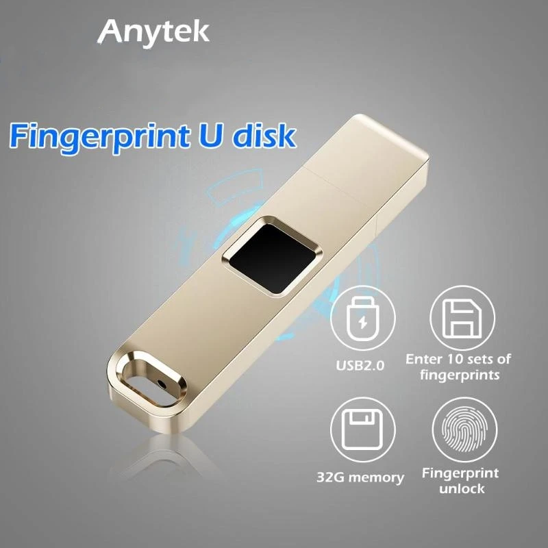 USB флеш накопитель с функцией быстрого распознавания отпечатков