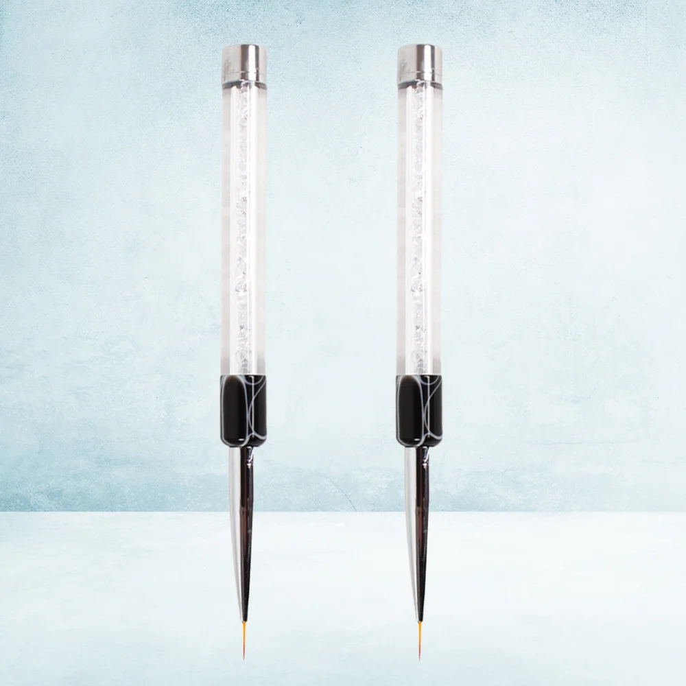 

2Pcs 6mm Rod Oil Painting Brush Round Pointed Tip Nail Art Painted Brush Cake Carving Brush Set Cake Decorating Tools
