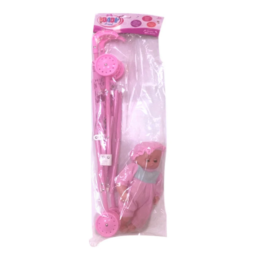 Пластик кукла набор игрушек Baby Doll с тележкой для сахарной ваты Комплект Детская