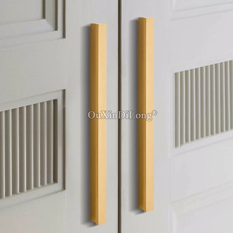 

Brand New 2PCS European Solid Brass Furniture Handles Cupboard Wardrobe Drawer Dresser Kitchen TV Cabinet Pulls Handles & Knobs