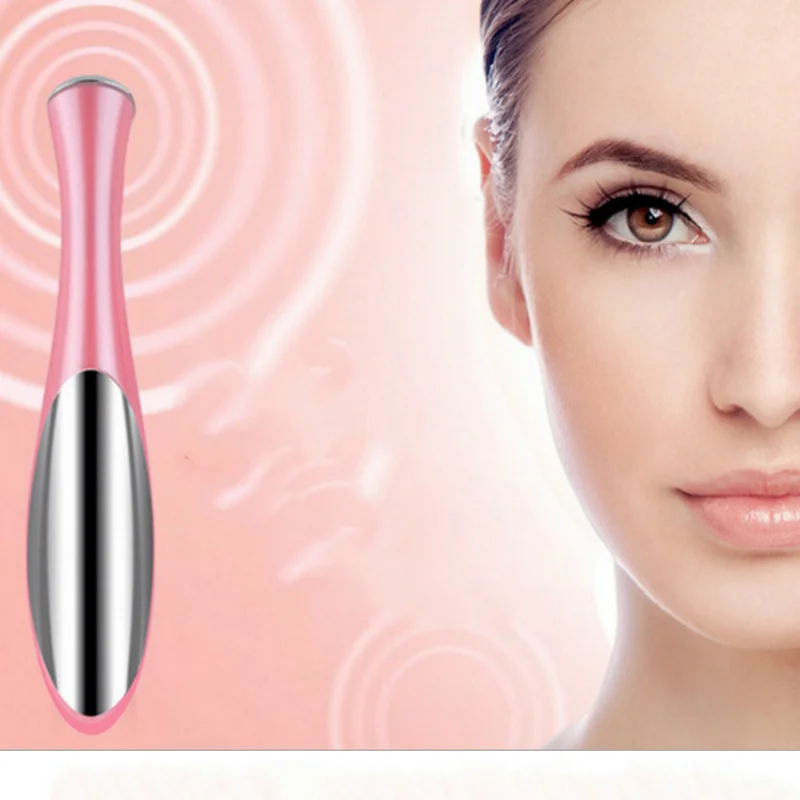 Косметический мини массажер для глаз в виде ручки Электрический с вибрацией