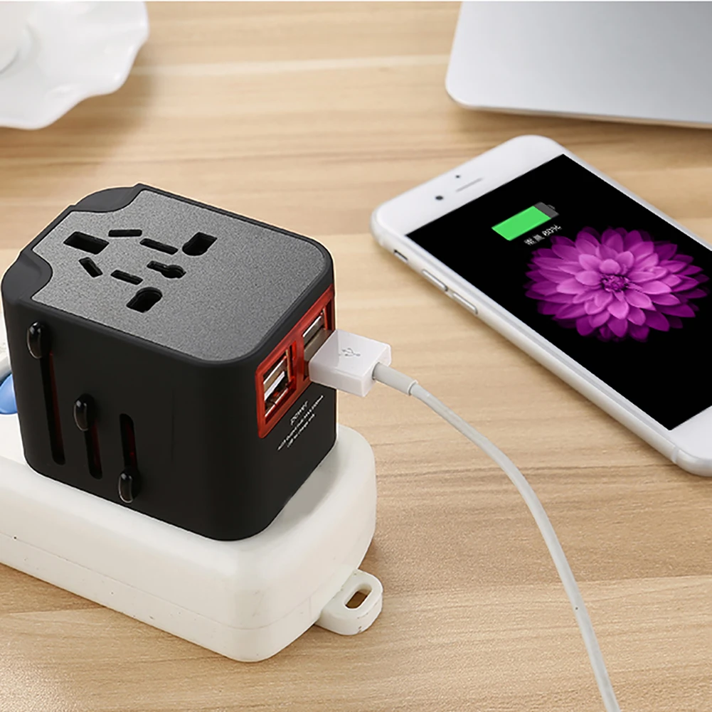 Универсальный многофункциональный переходник для телефонов USB зарядное устройство для путешествий US/AU/UK/EU 4 USB Международный переходник