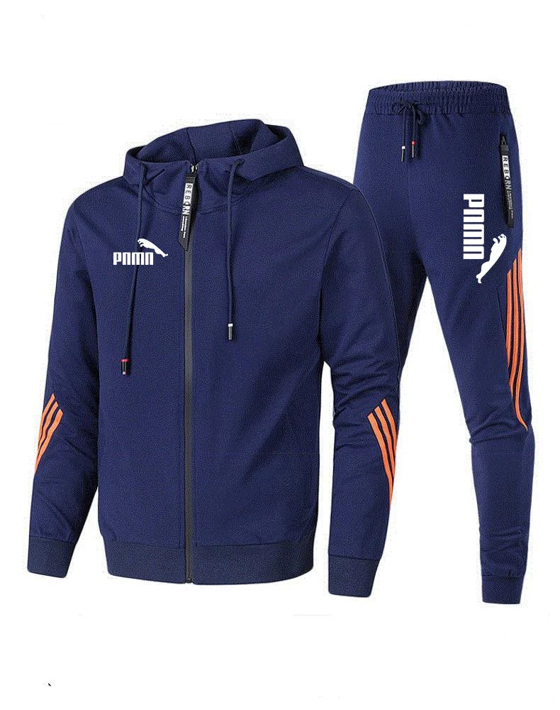 

Brand puma Men 2set Piece Men Winter Jacket Casual Zipper Jackets Sportswear + Pants Sweatshirt Sports Suit Men Sets Clothing