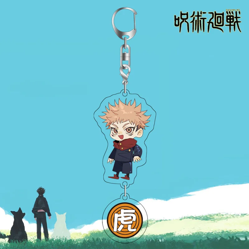 

Anime Jujutsu Kaisen Yuji Itadori Cosplay Keychain Acrylic Cartoon Key Chain New Year Gift Pendant Keyring