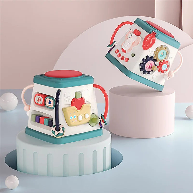 

Музыкальные инструменты для малышей, многофункциональная детская игрушка-барабан с подсветильник кой и музыкой для развития девочек, маль...