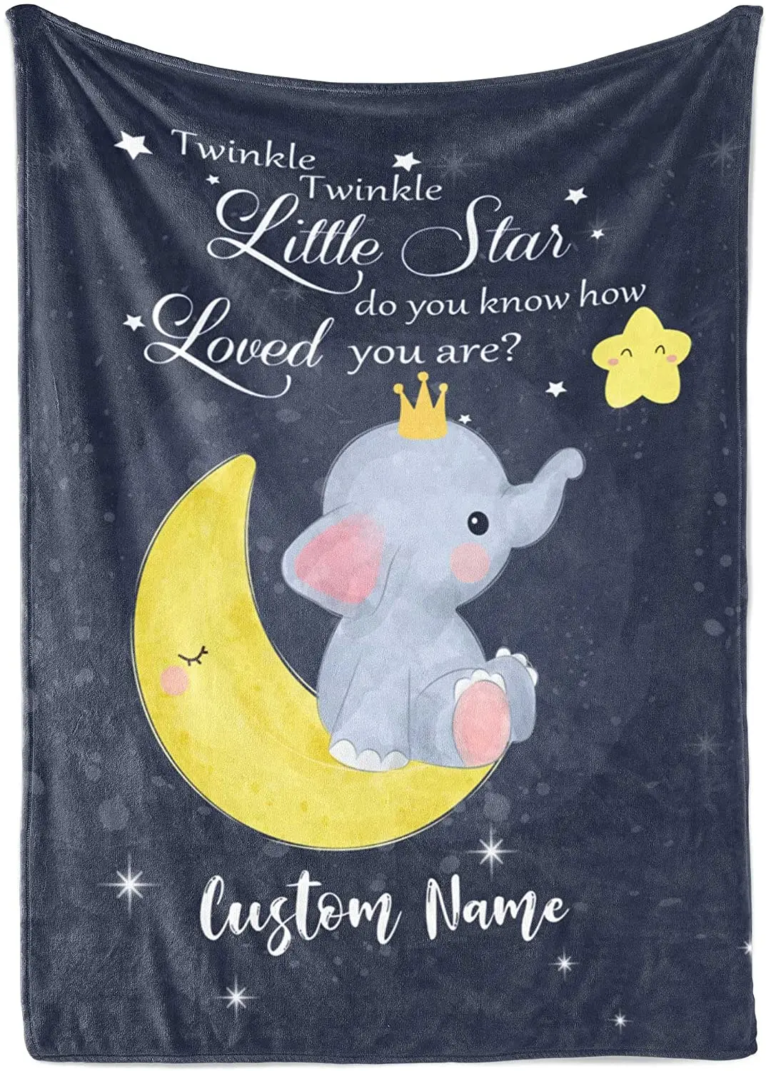 Персонализированное детское одеяло с именем Мерцающая Маленькая звезда, супермягкое Флисовое одеяло-детское одеяло для детей и девочек