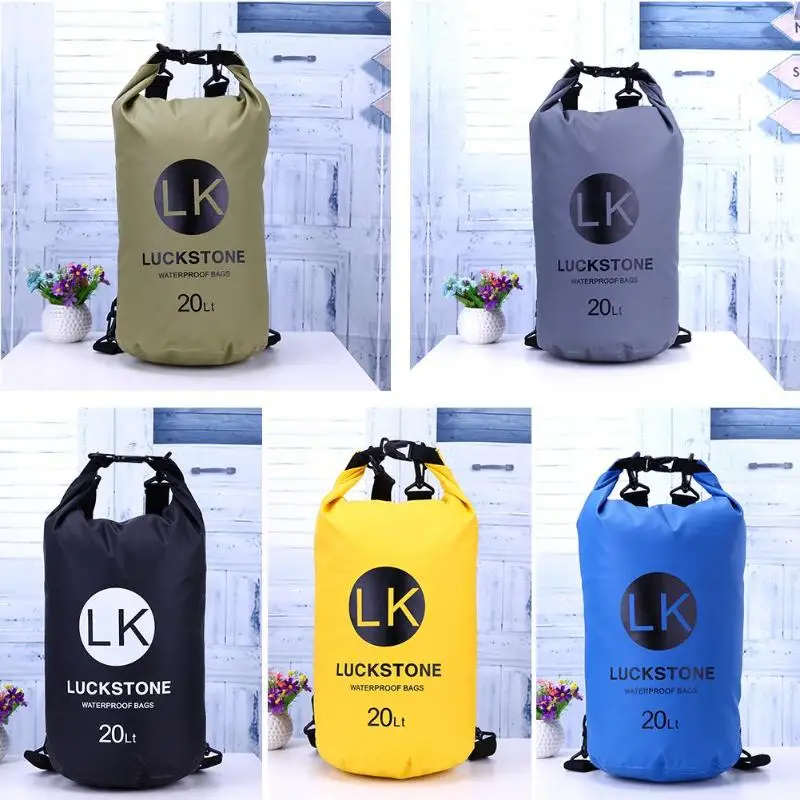 

Водонепроницаемый рюкзак 20 л, сумка из ПВХ для хранения, для каноэ, байдарки, рафтинга, спорта на открытом воздухе, плавания, дрифтинга, Дорож...