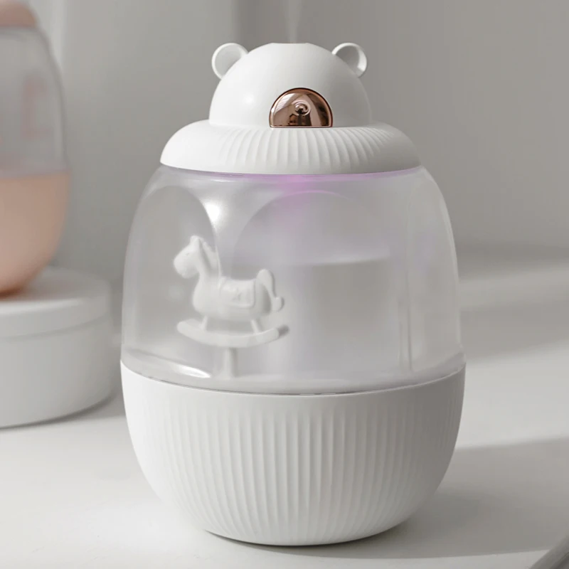 

Ultrasonic Humidifier Carousel Music Box with Night Lamp Air Humidifier Aroma Diffuser USB 320ML air freshener for Home