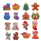 Брелок для ключей, алмазная живопись особой формы, подвеска, подарок, новогодние и рождественские украшения