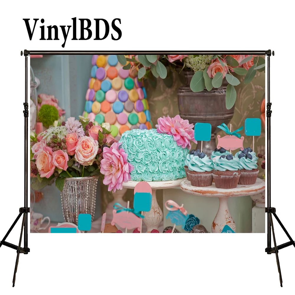 

VinylBDS 10x10ft Dessert Table Backdrop Sweet Candy Newborn Photography Background Fairy Tale Photo For photocall Baby
