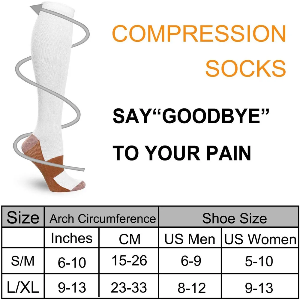 Compression Stocking for Women Thigh High Soft Knee Long Stockings for Unisex Nylon TStretch Stocking Relief Pain 3 Pairs