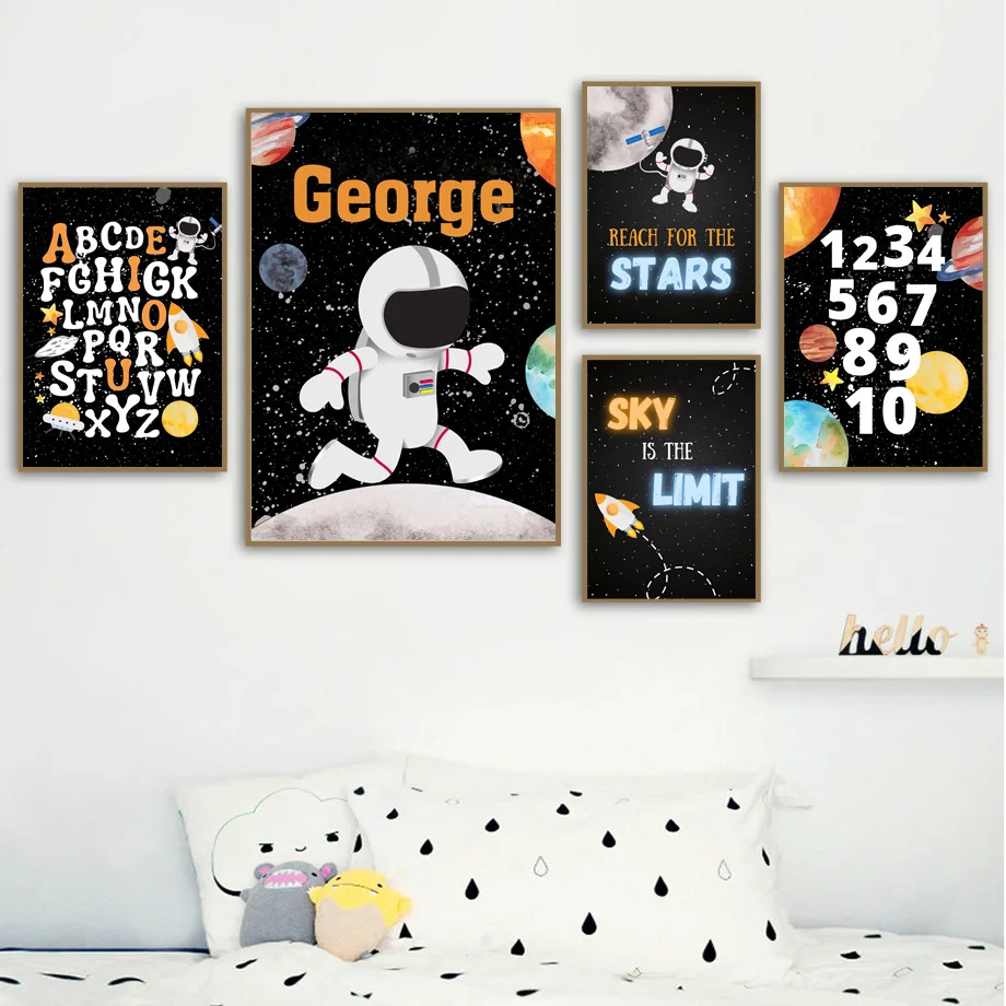 

Семейная ракета, искусство, скандинавские плакаты и принты, настенные картины для гостиной, Декор без рамки