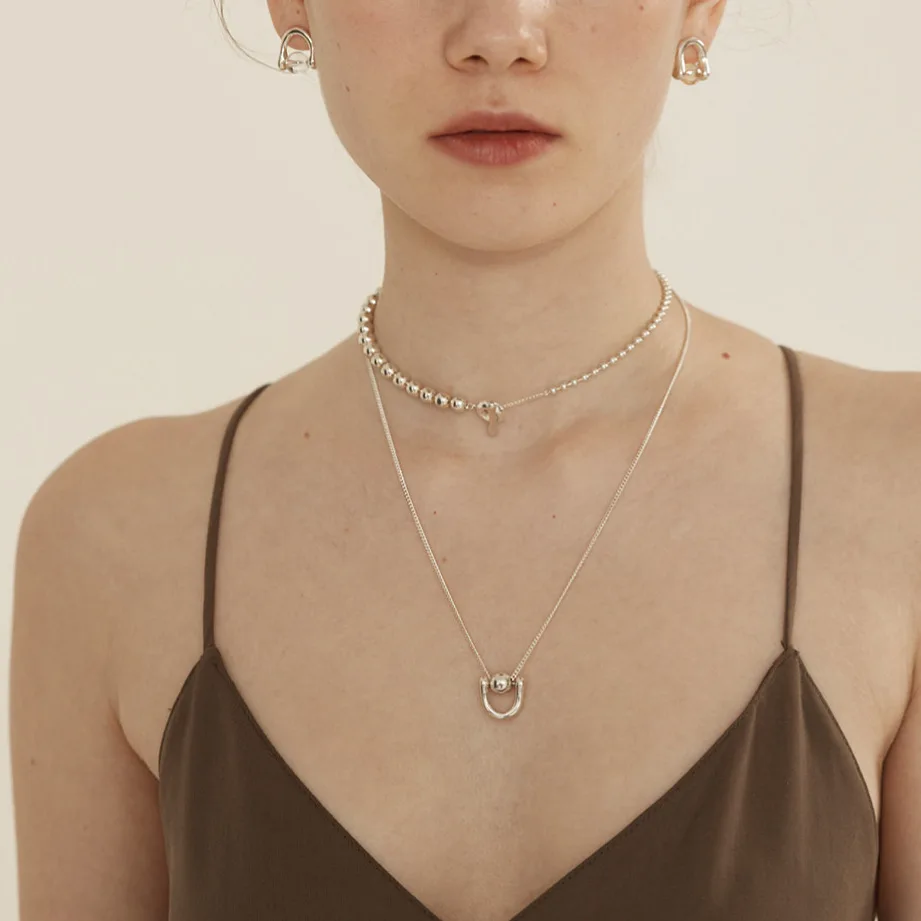 S925 Серебряные бусы колье ожерелье для женщин Девушка ювелирные изделия с