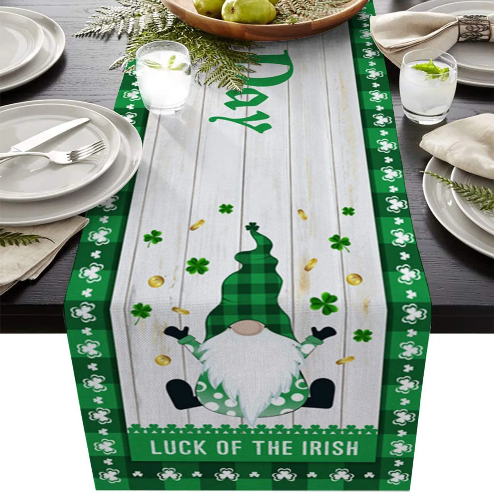 1 шт.. Ко Дню Святого Патрика печатных скатерть Водонепроницаемый прямоугольник