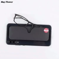 may flower square blue light reading glasses smart glasses with phone case portable eyewear gafas graduadas diopters 1 523 5