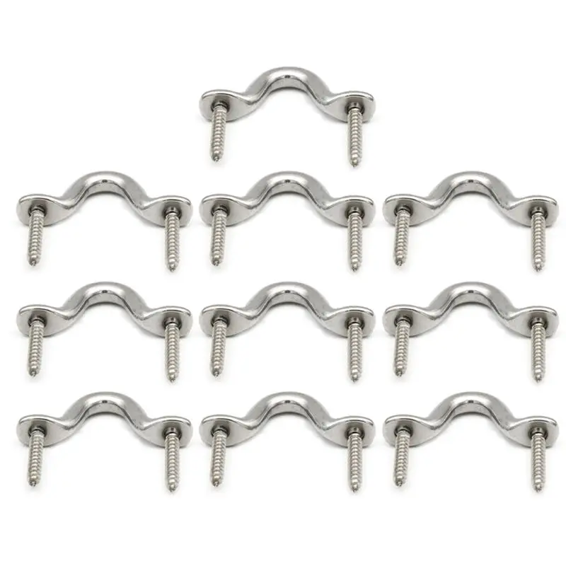 

10PCS M5 304 Stainless Steel Pad Eye Strap for Boat Door Handle Pull Door Hardware Knob Handle T3EF