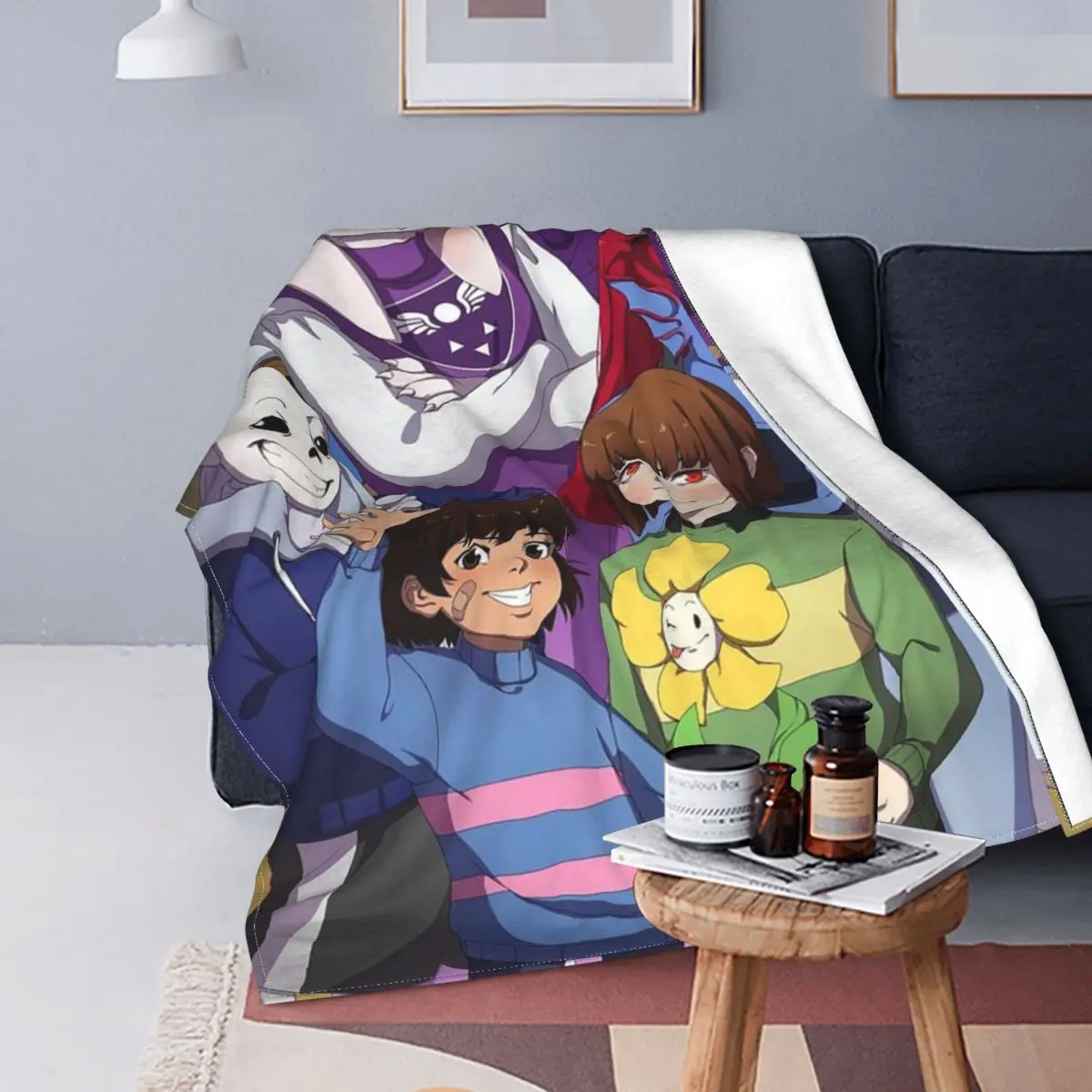 

Флисовое одеяло Undertale, многофункциональное супертеплое одеяло с изображением Человека семь зимы, s для постельных принадлежностей, спальни,...