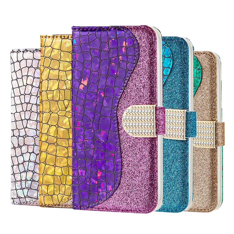 

Gradient Color Leather Phone Case For Samsung Galaxy S21 S20 FE S8 S10 S9 Plus Ultra Note 10 20 Pro Flip Book Cover Wallet Stand